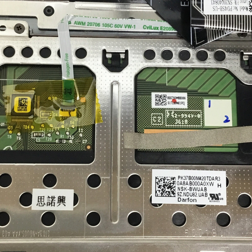 Lenovo Yoga 730-15IKB 730-15IWL 15.6" Palmrest Case Keyboard Backlit Silver