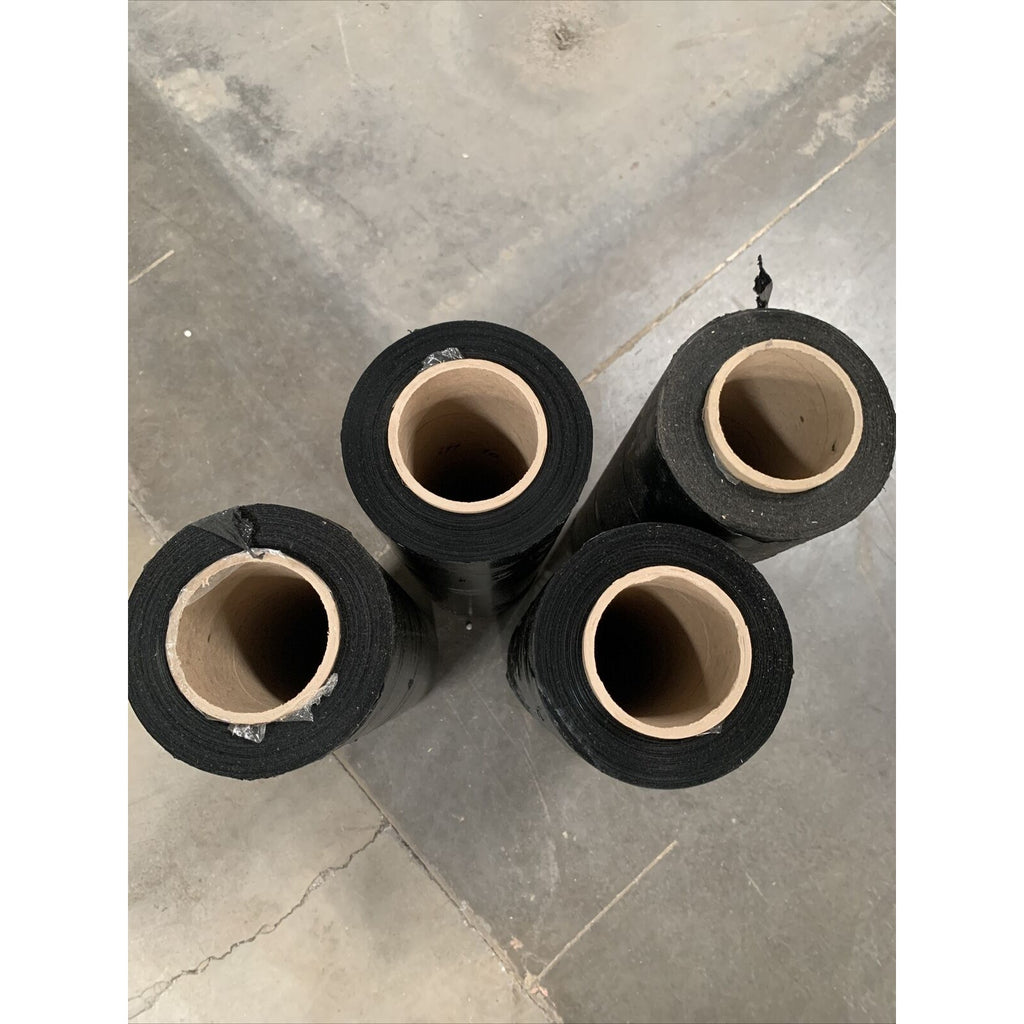 4-pack of 18" x 1500' 80 gauge Hand Film Stretch Wrap - Black