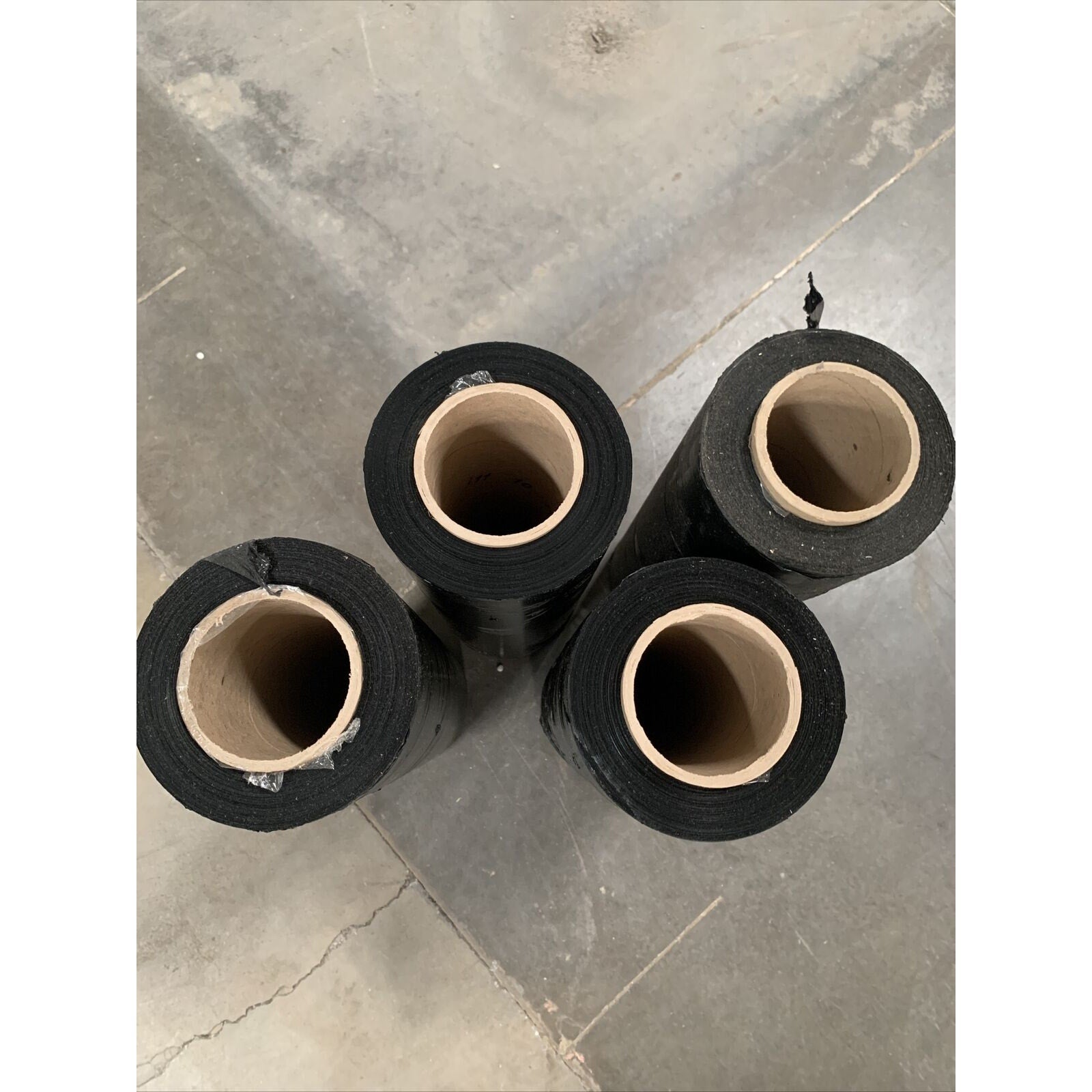 4-pack of 18" x 1500' 80 gauge Hand Film Stretch Wrap - Black