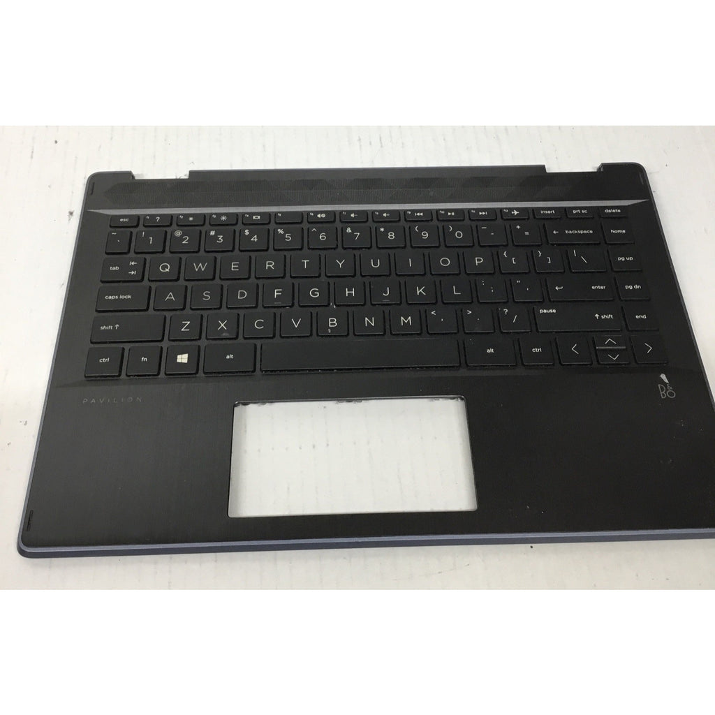 For Parts HP Pavilion X360 14-DH Palmrest with Keyboard Silver Edge L53796-001