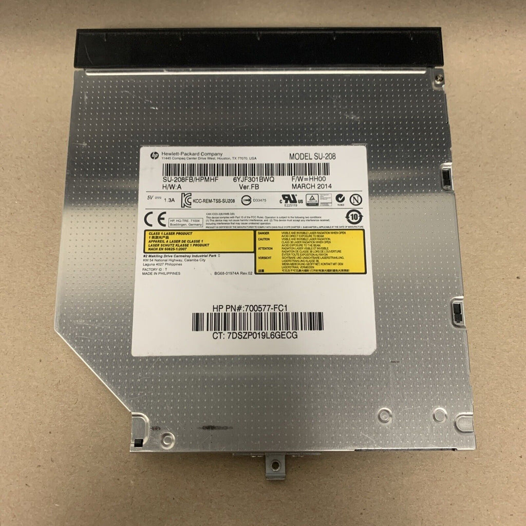 Hewlett-Packard Genuine Laptop DVDRW Burner Drive SU-208 700577-FC1 / 750636-001