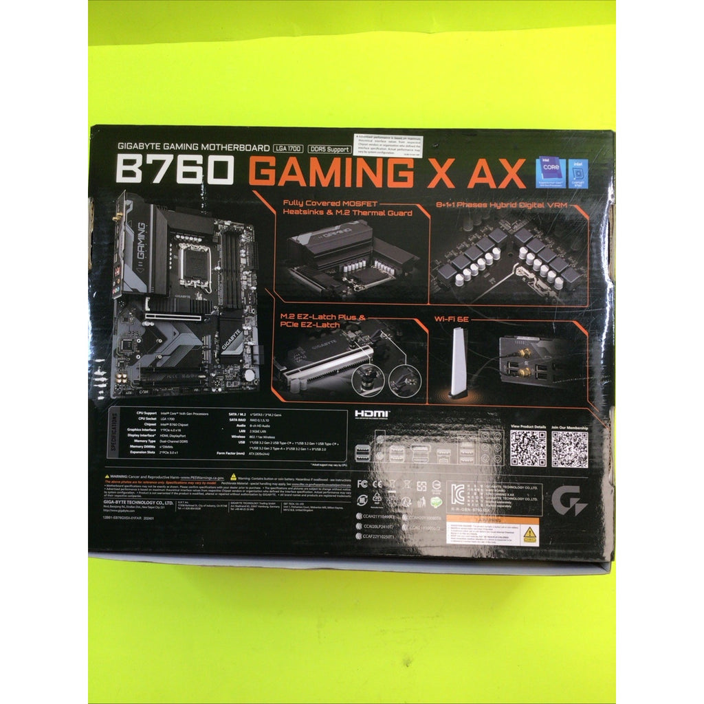 Gigabyte B760 GAMING X AX BOX ONLY