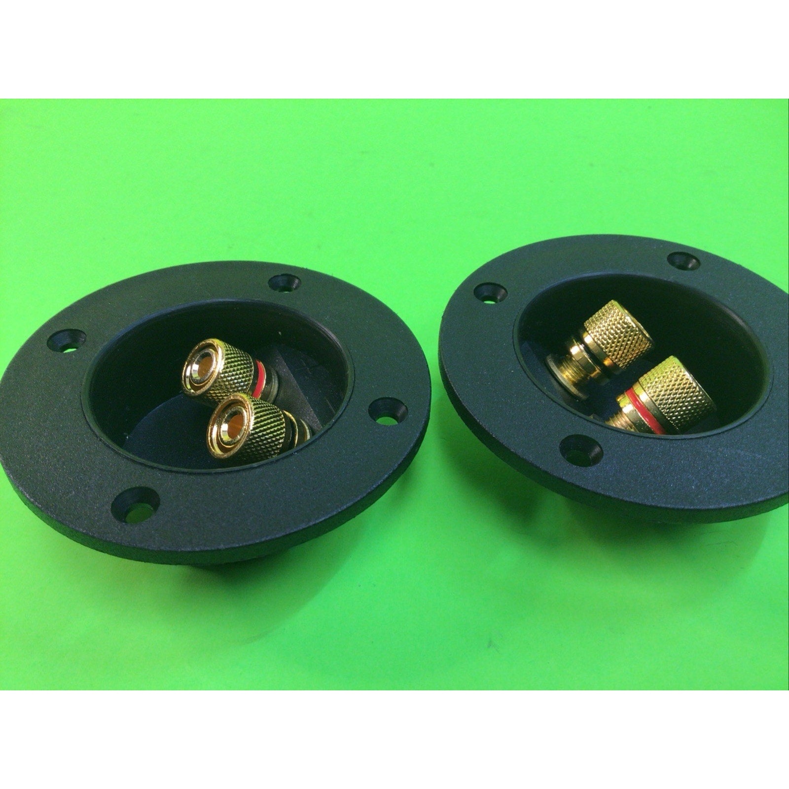 2-Way Speaker Box Terminal Cup 2.2 Inch Square Stereo Screw Connectors 2-Pack