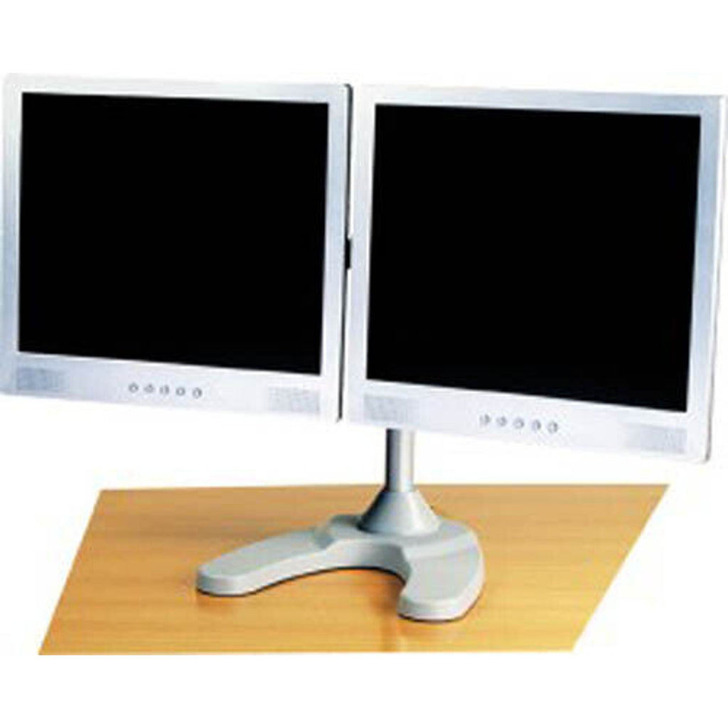Monmount Double Monitor Desk Stand - FreeStanding - Holds Two 21-24 Inch LCDs
