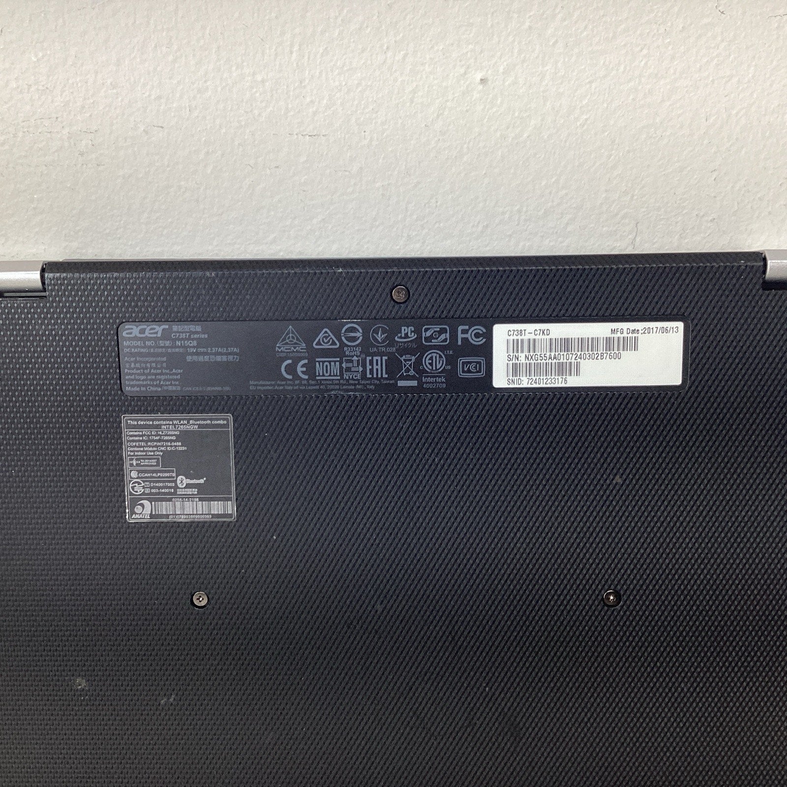 Acer Chromebook R11 C738T-C7KD 11.6" Intel Celeron N3060 4GB RAM 32GB-For Parts