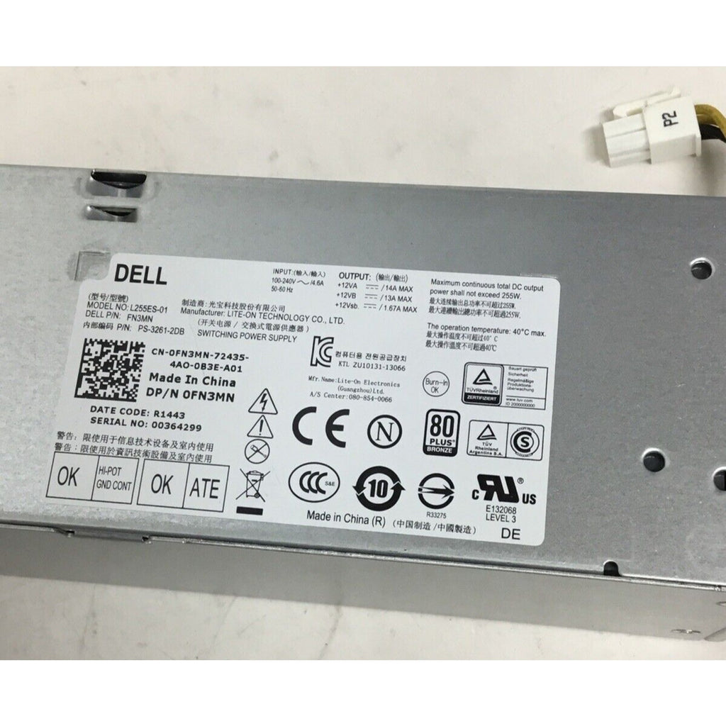 Dell power supply 255W / 0FN3MN / L255ES-01 / FN3MN / NO POWER CORD
