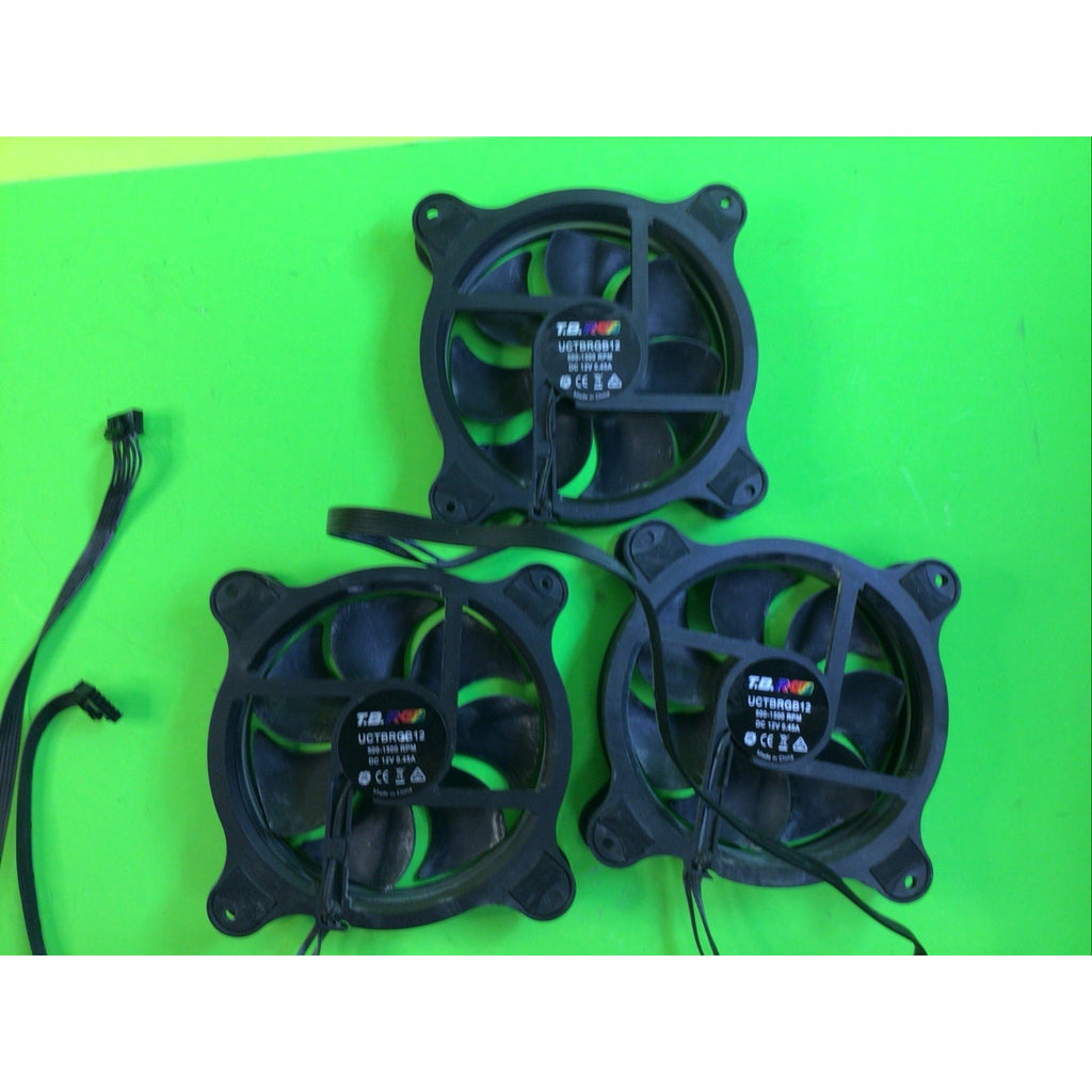 Lot of 3 Enermax PC Case Fans UCTBRGB12