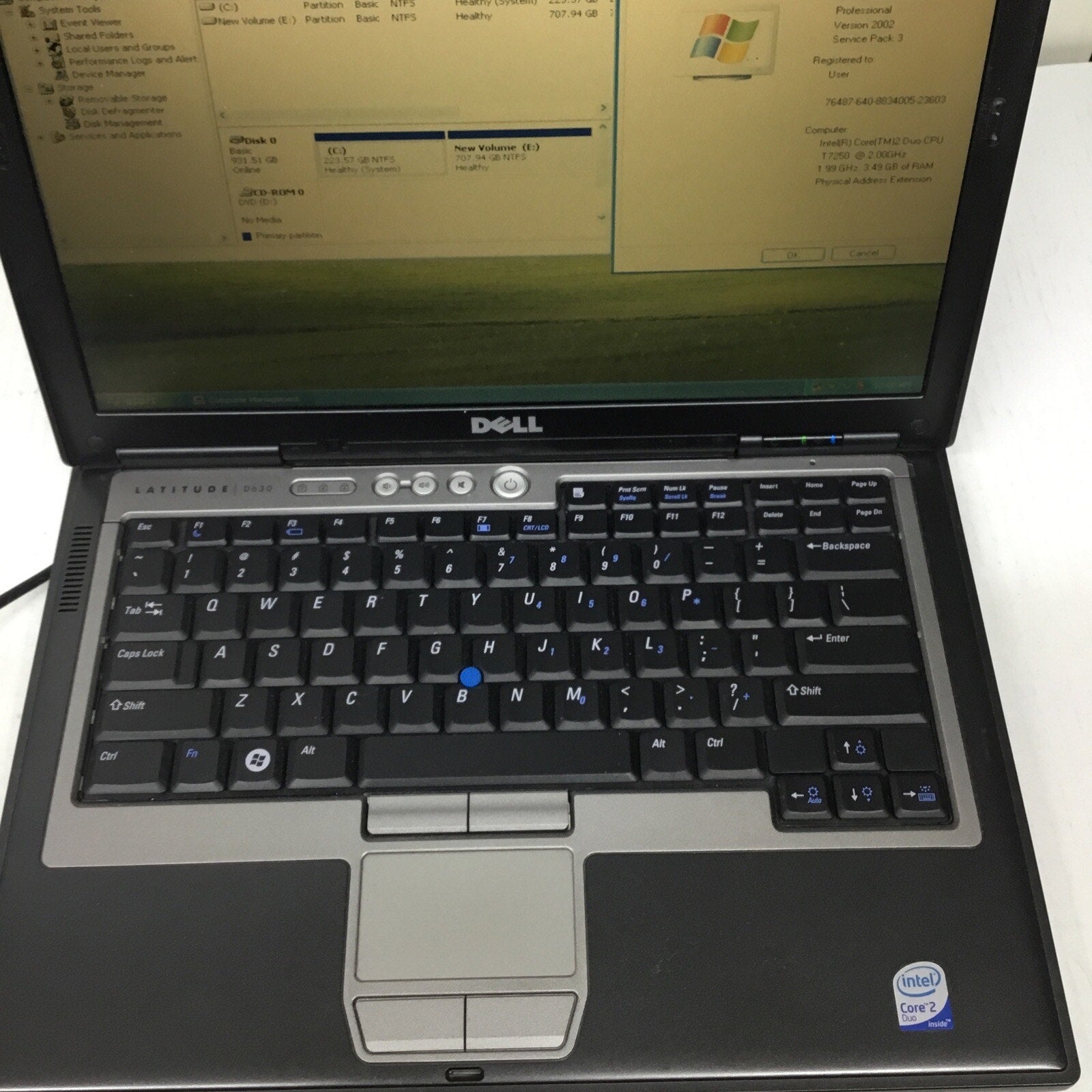 Dell Latitude D630 14" Laptop Intel Core 2 Duo 3.5GB RAM 1TB WinXP *READ*