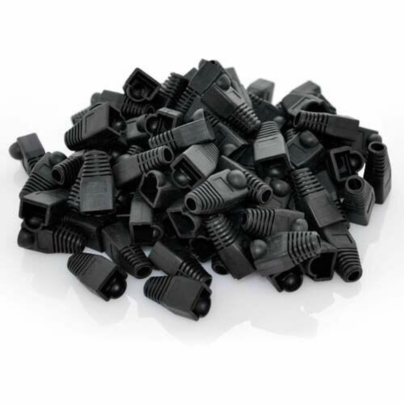 50-Pack of RJ45 Boot End Cap Cover for CAT5 CAT6 CAT5E Cabling - Black - 50PCS