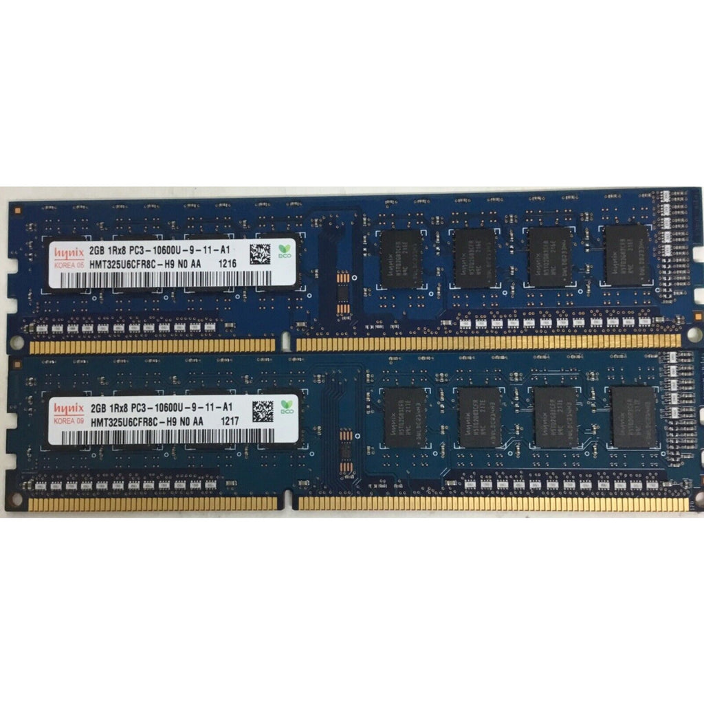 4GB 2x2GB PC3-10600U HYNIX HMT325U6CFR8C-H9 NO AA HP Kit