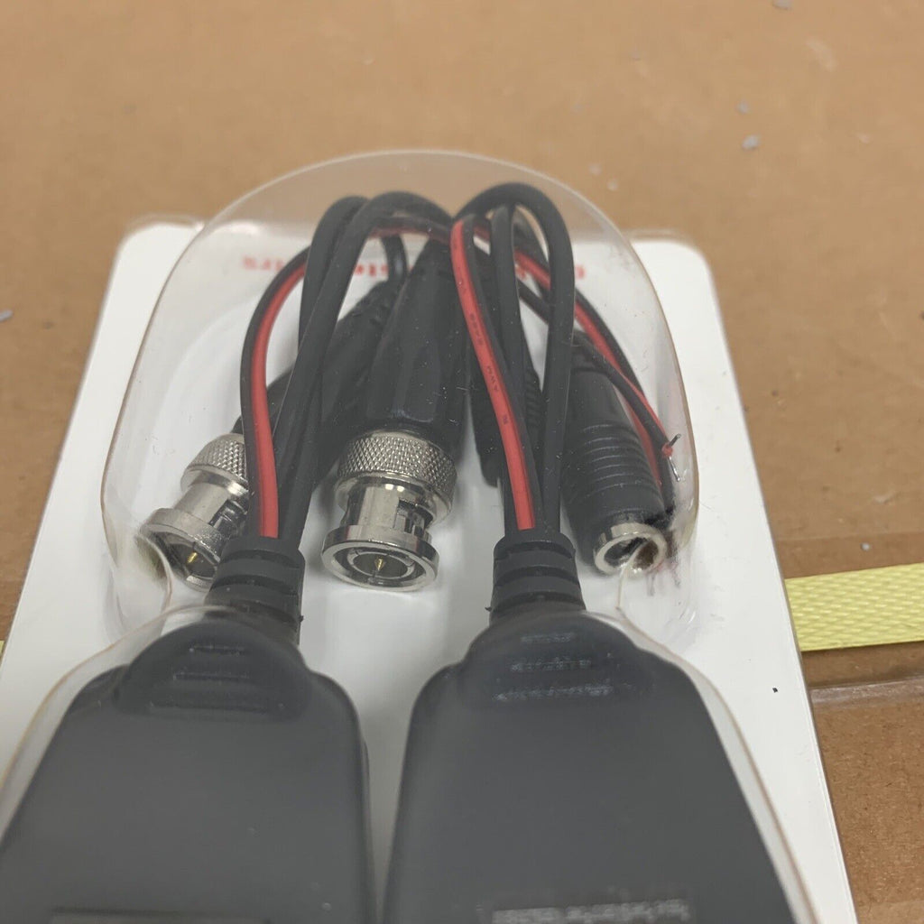 2x Twisted Pairs PVD Video Balun Video Power Data CCTV PTZ UTP BNC to RJ45 CAT5