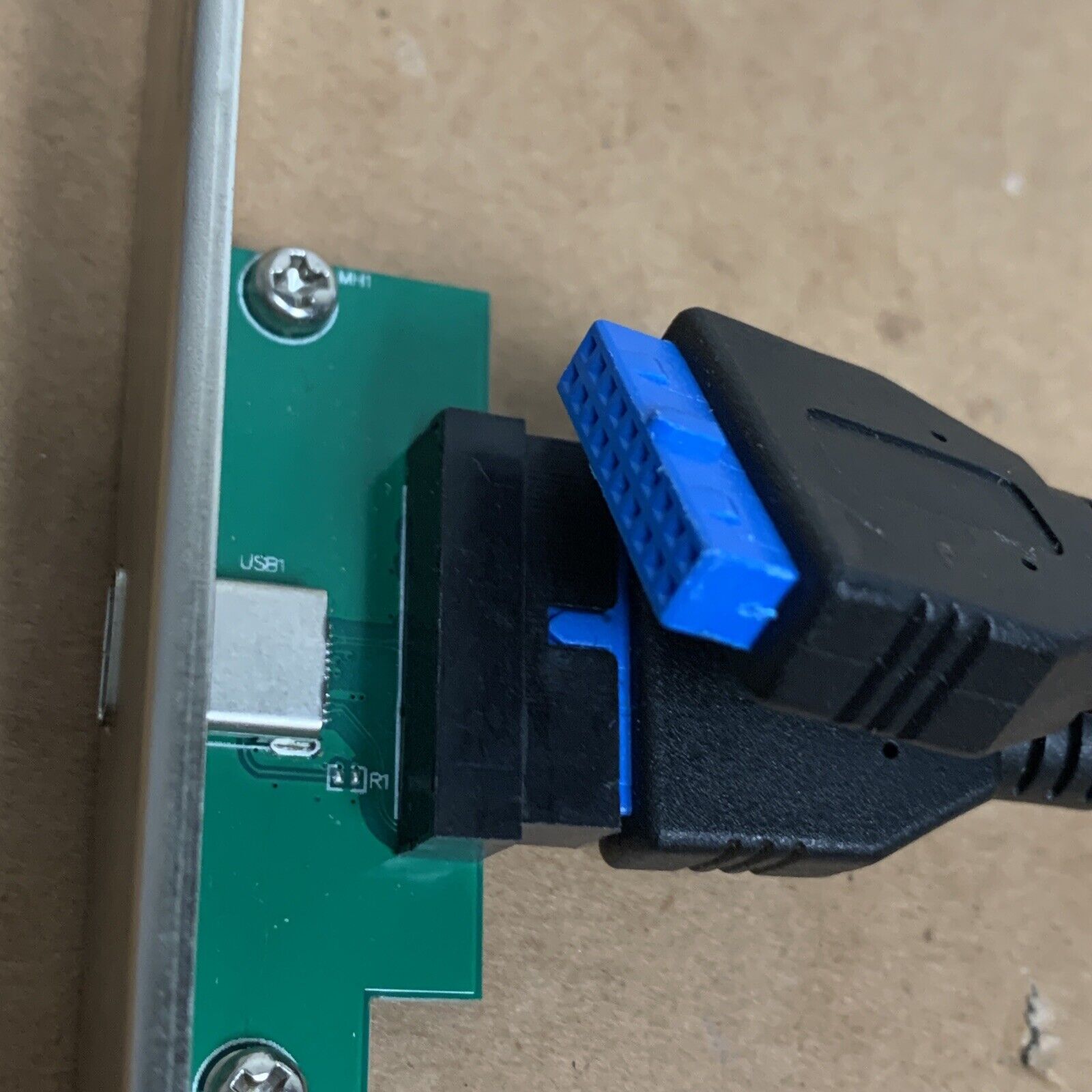 1-Port USB 3.0 Motherboard 20 pin to USB-C 3.1 Type C External Bracket For PC