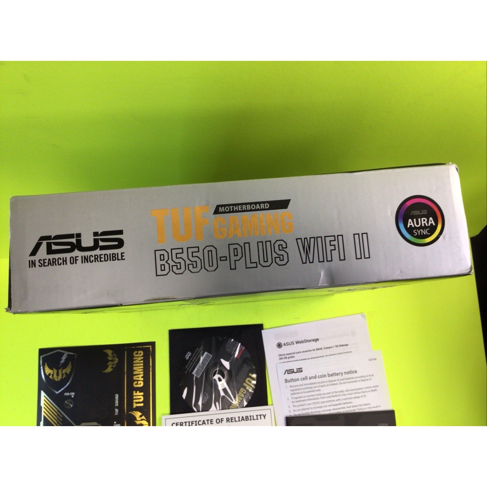ASUS TUF GAMING B550-PLUS WIFI II BOX ONLY FOR DISPLAY or COLLECTORS