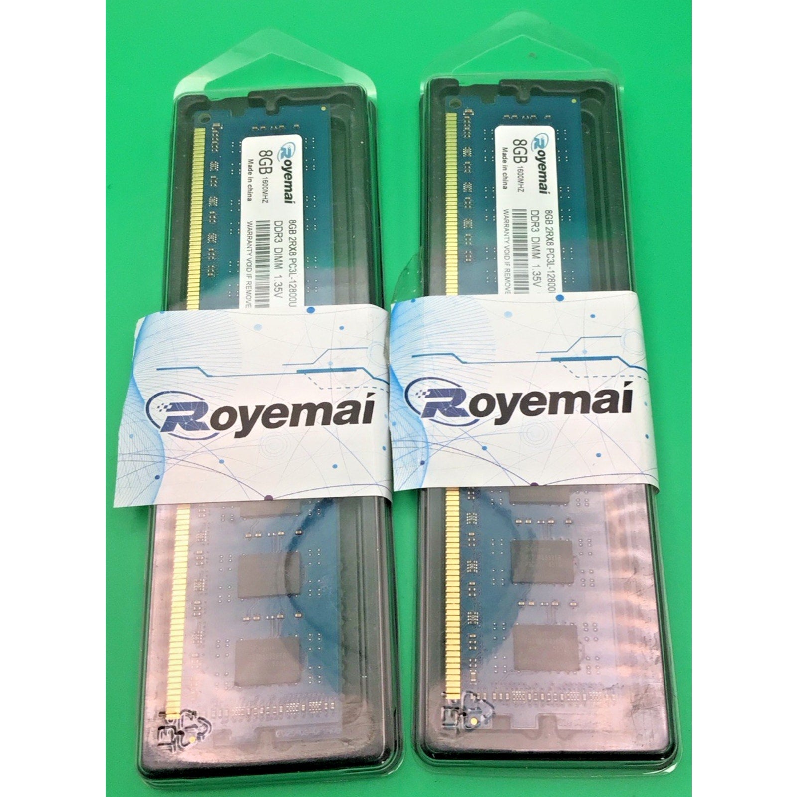 Oyemai-8GB 2RX8 PC3L-12800U CL11 DDR3 1600MHz DIMM 1.35V 240-Pin Memory