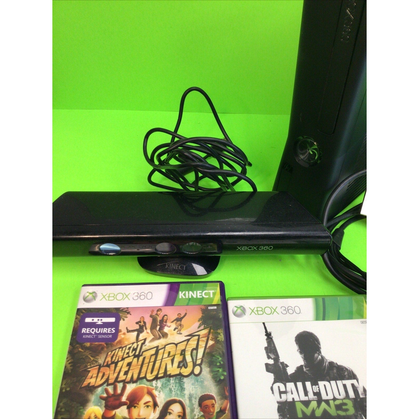 Microsoft Xbox 360 S 2GB Console Bundle With Kinect 2 Controllers 5 Games
