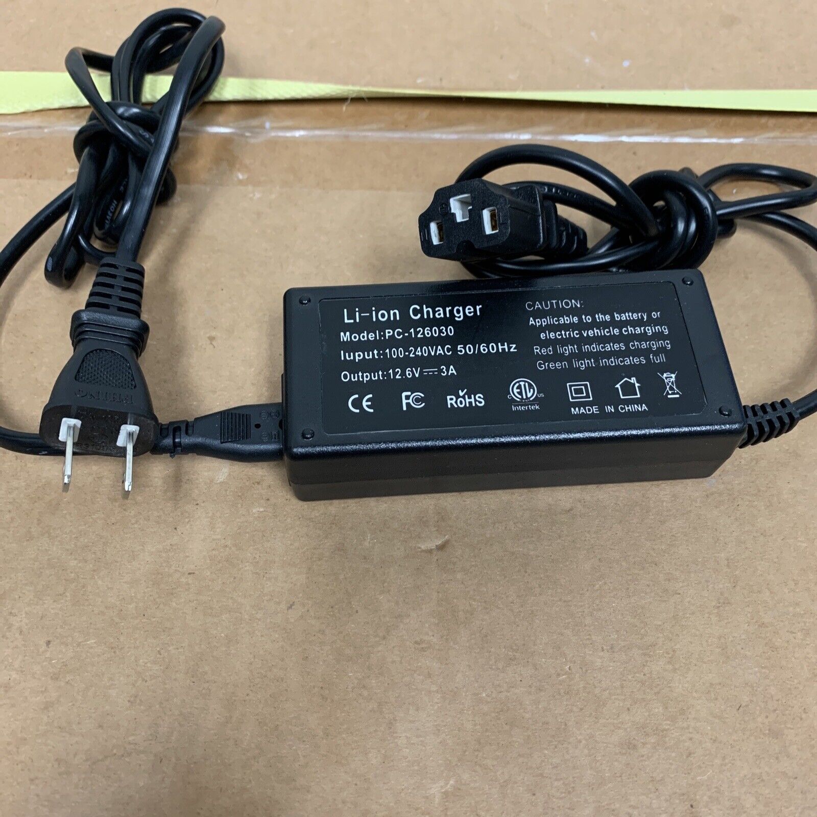 12.6V 3A Li-ion Charger Model: PC-126030 - Specialty Adapter - See Connectors