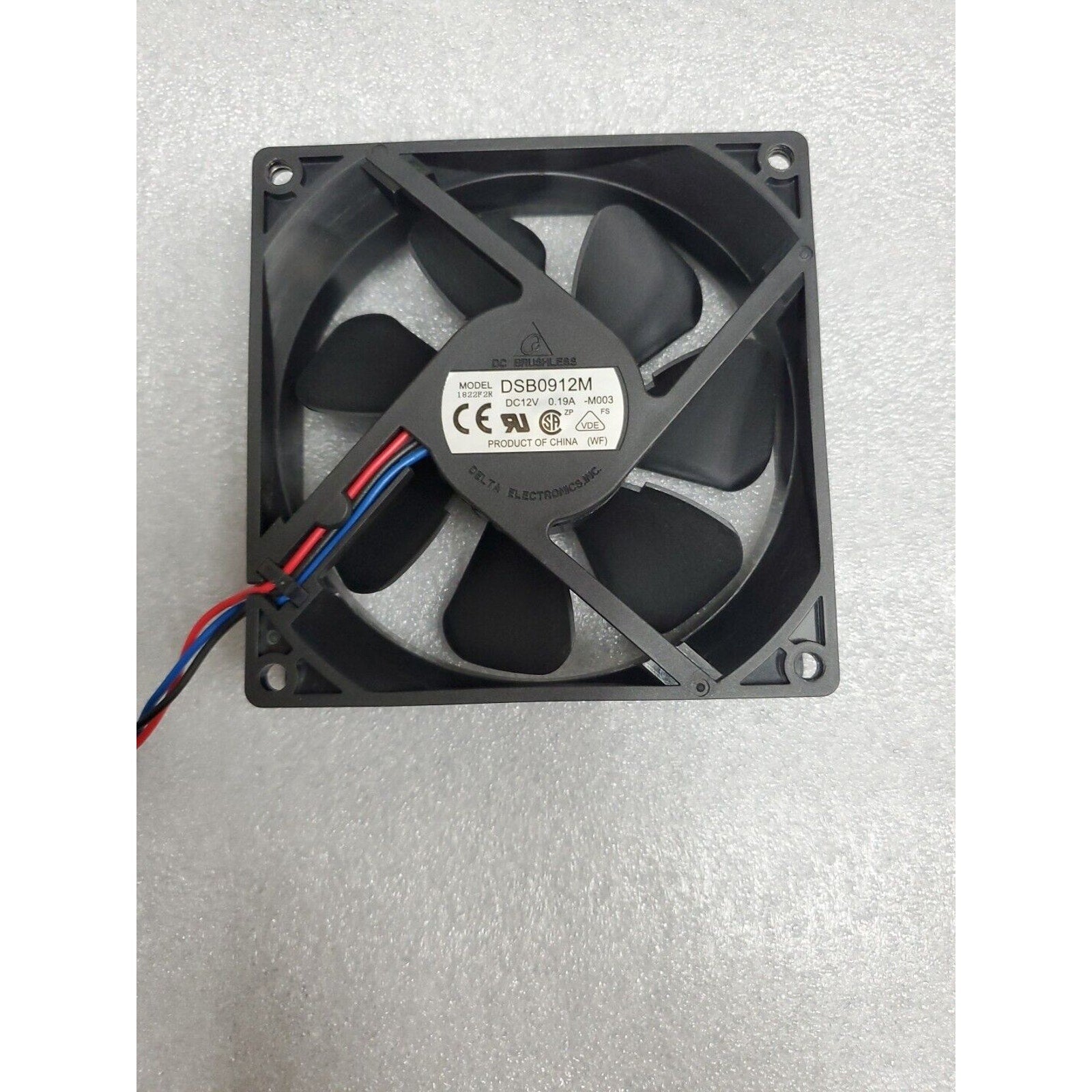Delta DSB0912M HP/Dell 92 mm 3-Pin 12V 0.19A Black Cooling Fan