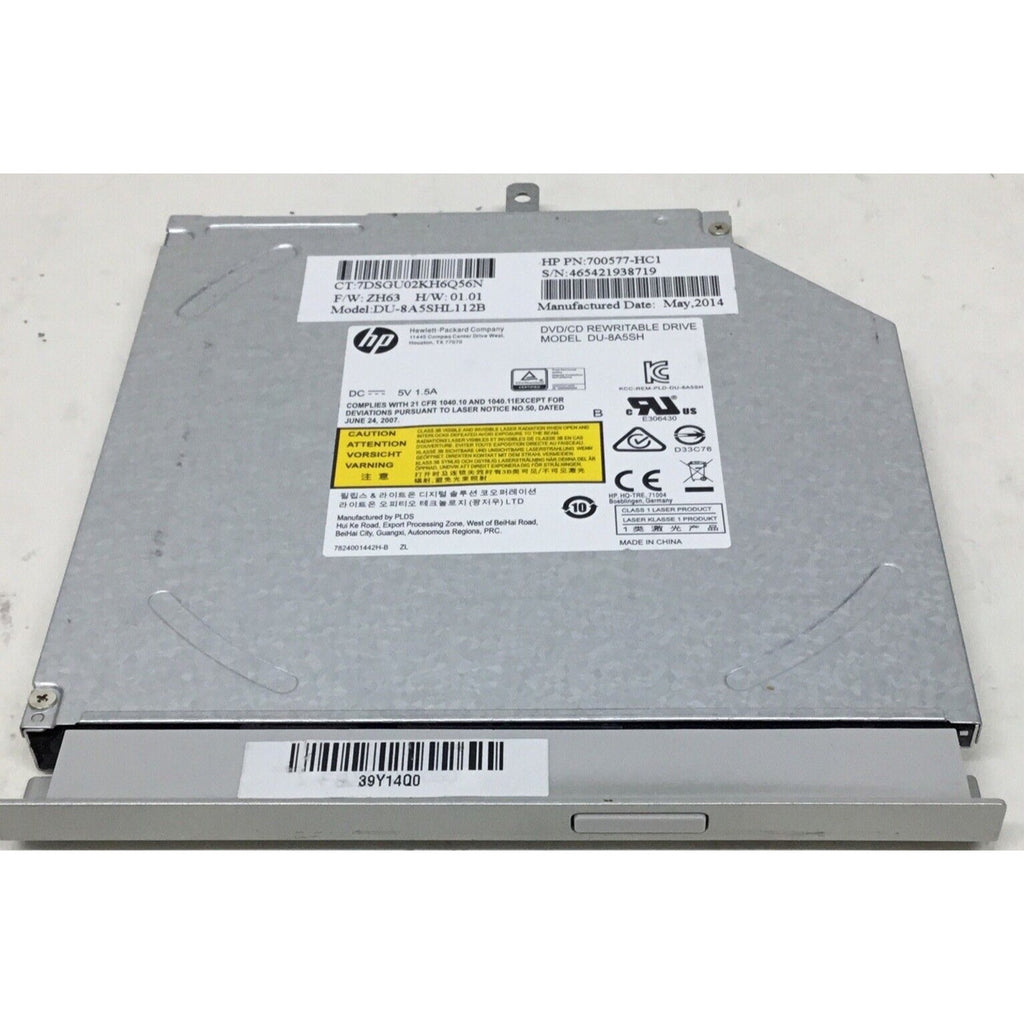 HP Pavilion DVD/CD Rewritable Drive DU-8A5SH 700577-HC1 W/Bezel