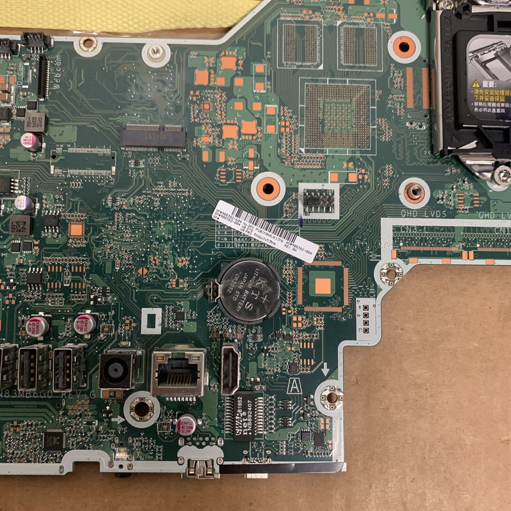 HP 24-B016 908382-604 DA0N83MB6G0 REV:G AIO Motherboard - Bad/For Parts Only