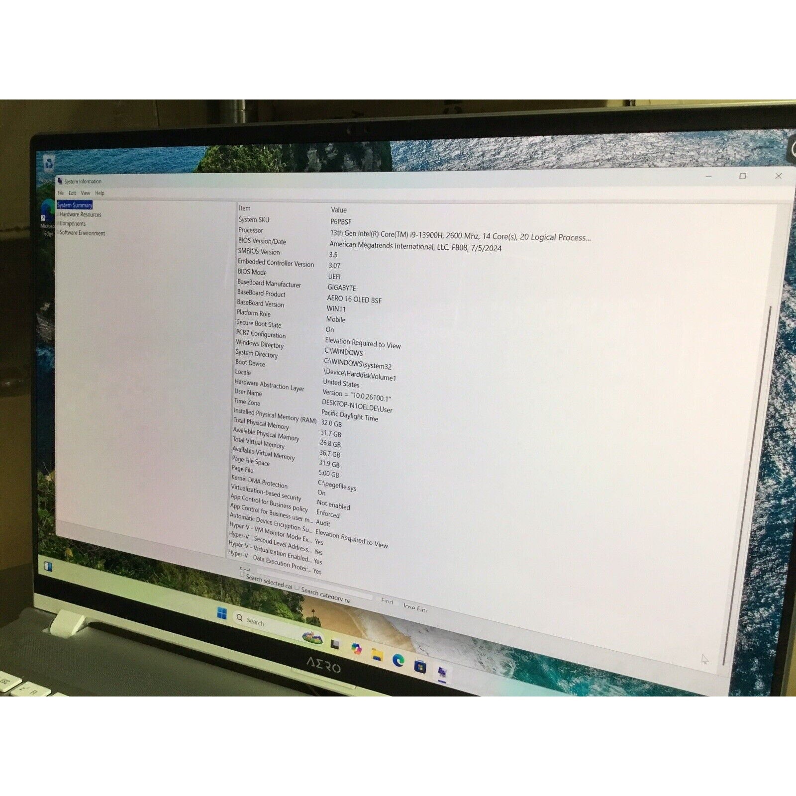 Gigabyte AERO 16 OLED Gaming Laptop i9-13900H 32GB RAM 1TB SSD RTX 4070