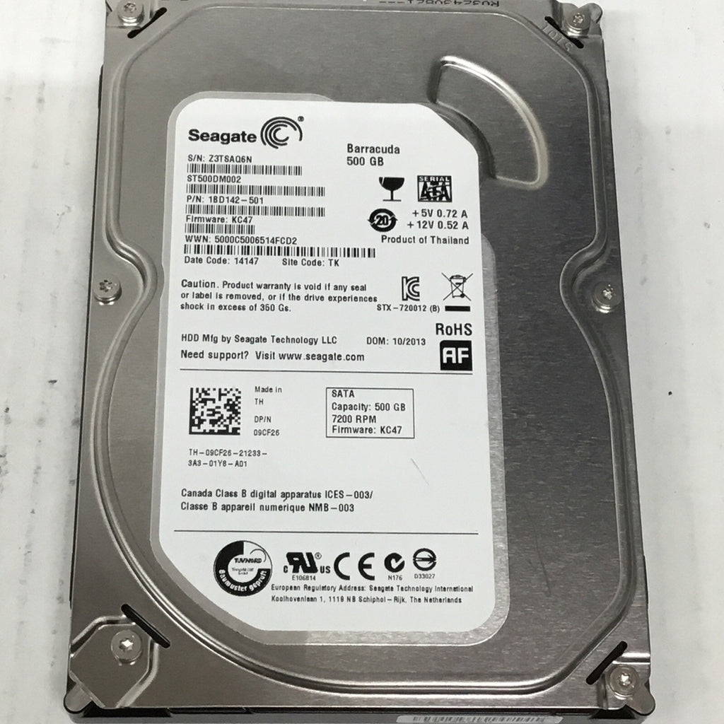 Seagate Barracuda ST500DM002 500 GB SATA III 3.5 in Desktop Hard Drive