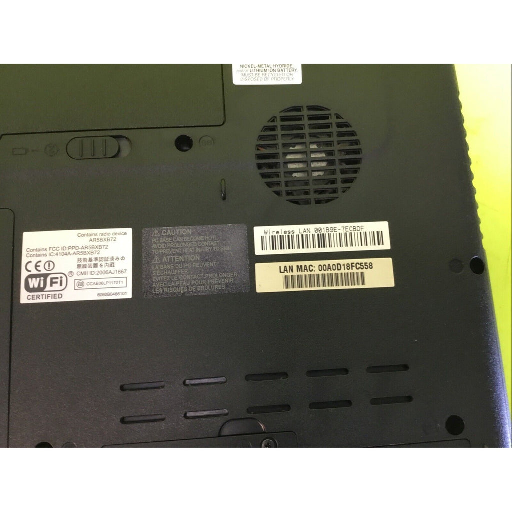 Toshiba Satellite A215-S5822 FOR PARTS or REPAIR