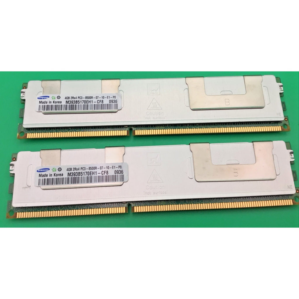 2x Samsung M393B5170EH1-CF8 4GB PC3 8500R 2RX4 Memory Module