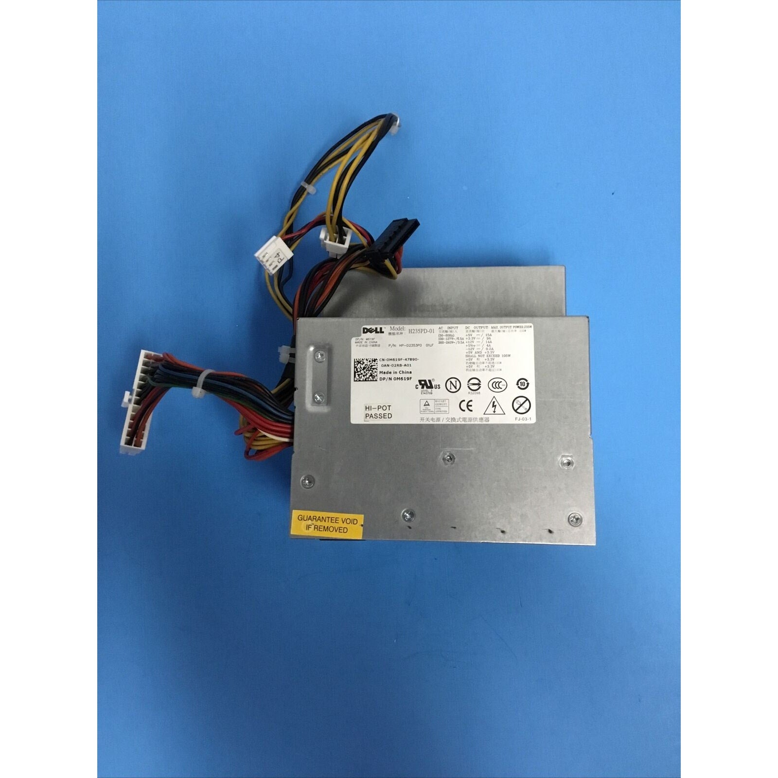 Dell H235PD-01 60Hz 240V 235W 6.5A 24-Pin Power Supply 0M619F-47890-943-01G3