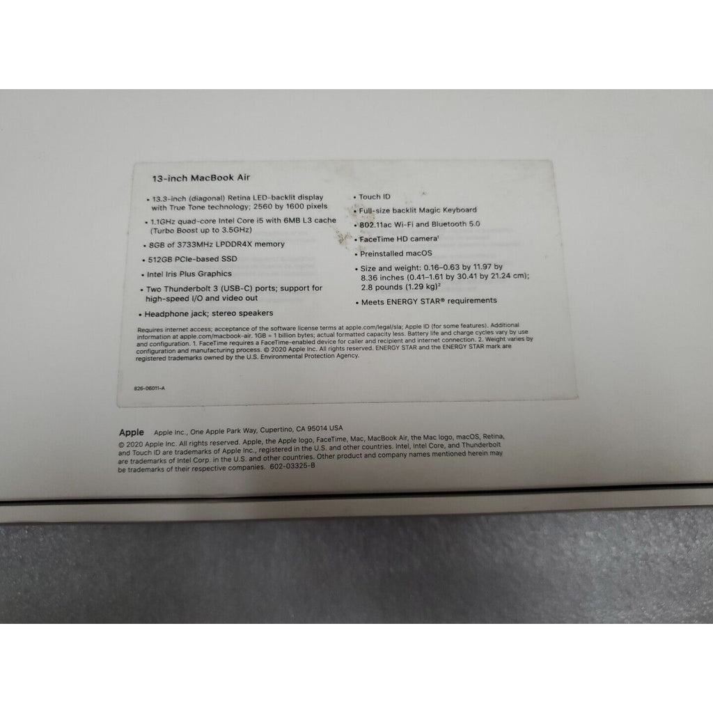 *EMPTY BOX ONLY*! MacBook Air 13-inch A2179 Space Gray *EMPTY BOX ONLY*!