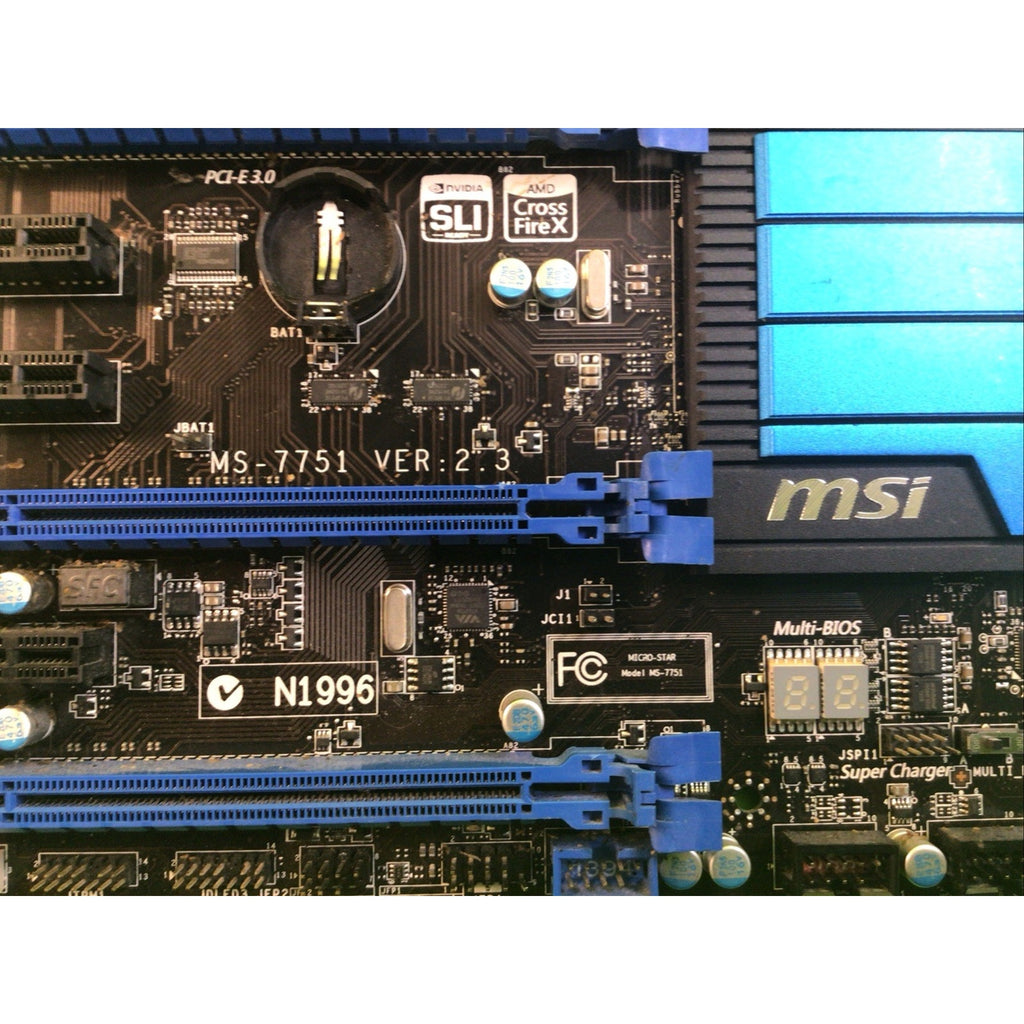 Military Class III MSI Z77A- GD65, LGA 1155 Motherboard FOR PARTS or REPAIR