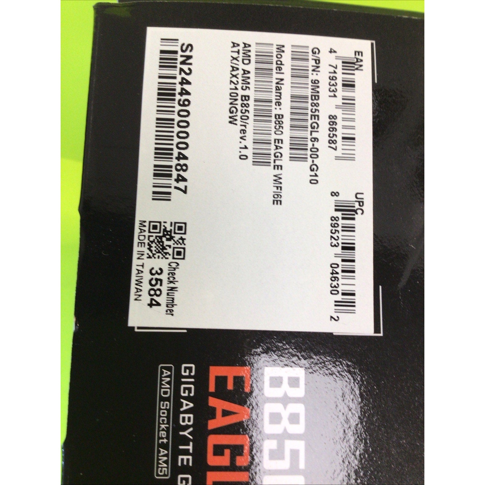 BOX for Gigabyte Eagle WIFI6E Empty Box For Display