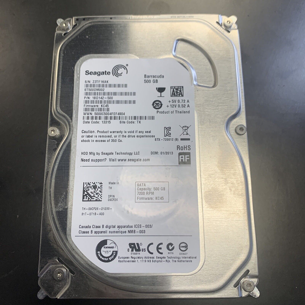 Seagate ST500DM002 500GB 3.5" SATA HDD Hard Drive FW: KC45 Dell P/N: 09CF26