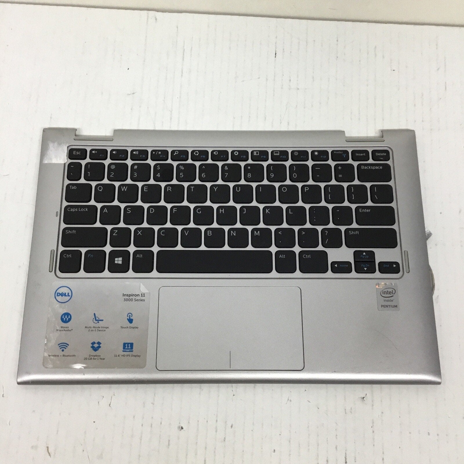7W4K6 Dell Inspiron 11 3147 3148 Laptop Palmrest W/ Keyboard & Touchpad