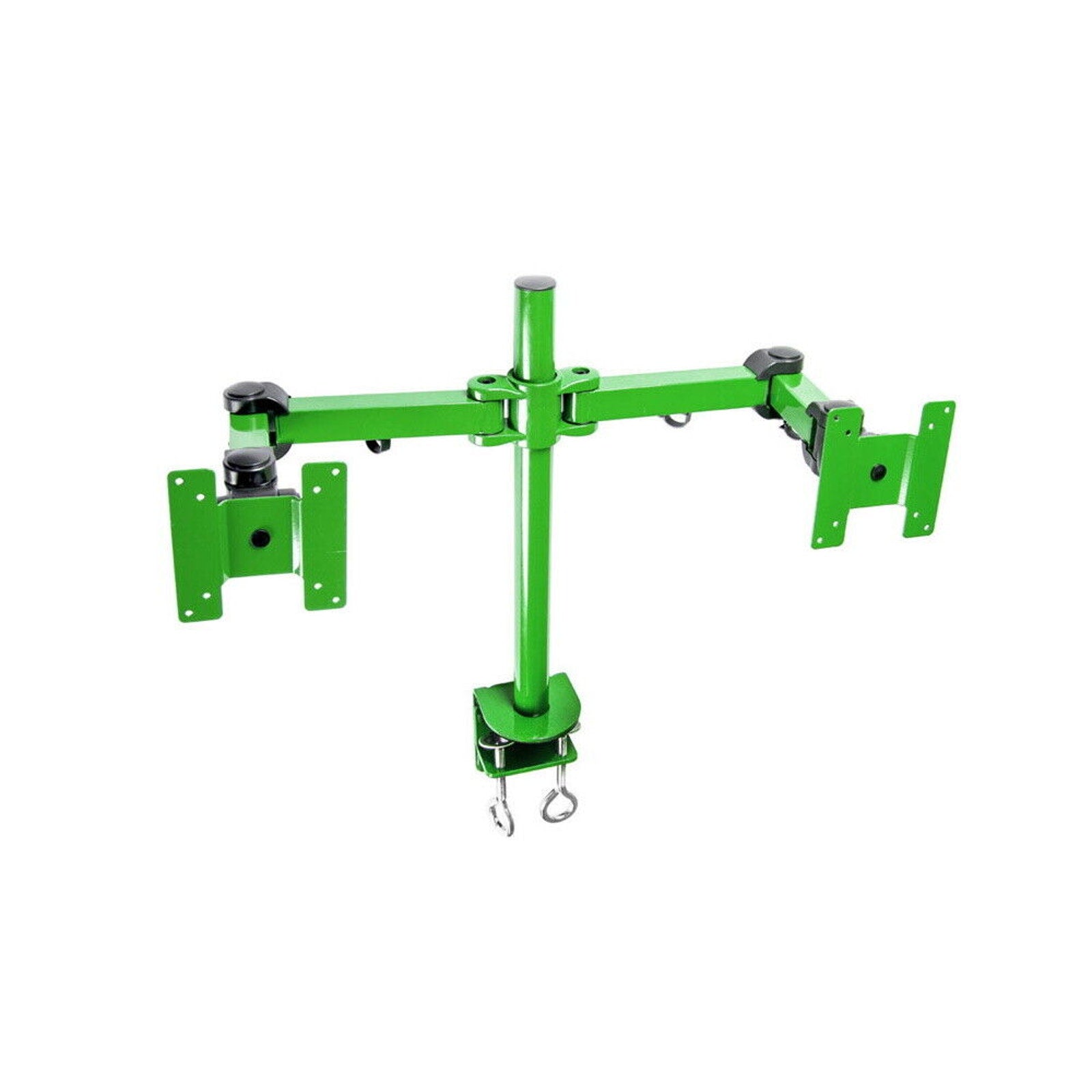 Dual LCD Monitor Desk Clamp - Holds Up to 24-Inch Monitors - Green
