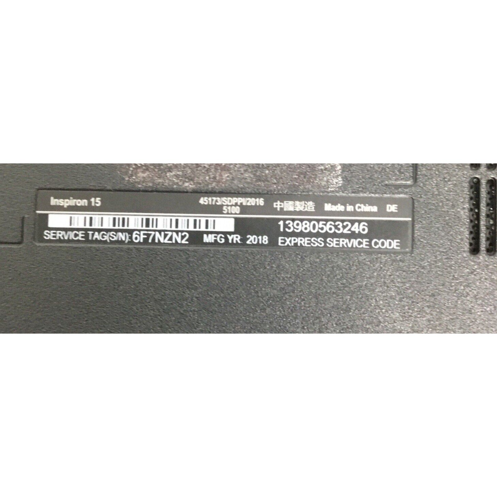 Dell Inspiron 15-3567 Touchscreen Intel Core i5-7200U 256GBHDD 8GB Ram Win10Home