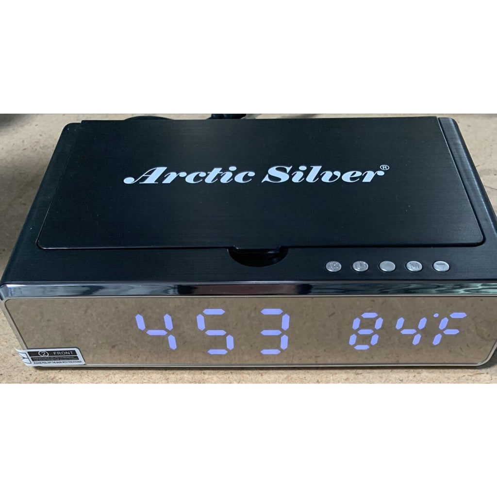 Arctic Silver UV SANITIZER DESK CLOCK WITH WIRELESS CHARGING - UV07-US