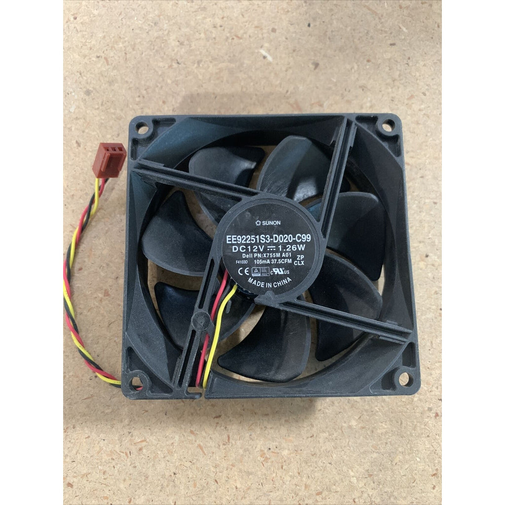 SUNON EE92251S3-D020-C99 90mm x 25mm Cooling Fan DC 12V 1.26W 3Pin Tested & Work