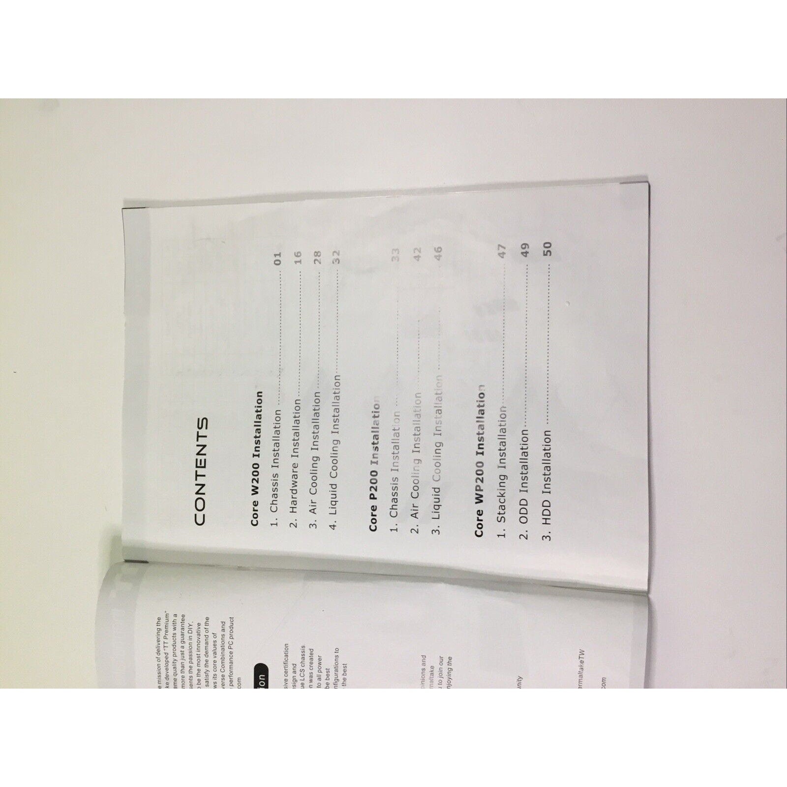 ThermalTake Core W200 Series Assembly Instruction Manual