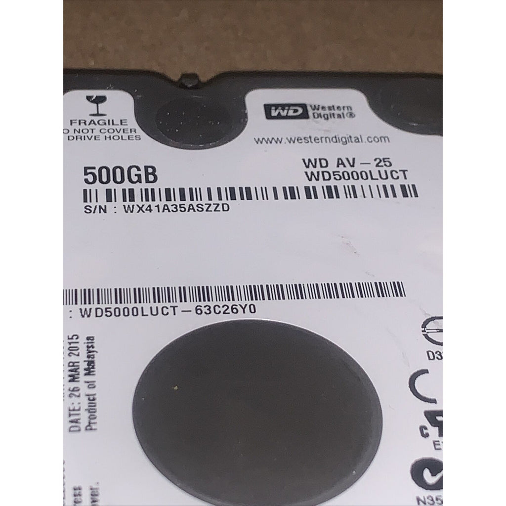 WD WD5000LUCT-63C26Y0 500GB 5400RPM 2.5" HDD Hard Disk Drive
