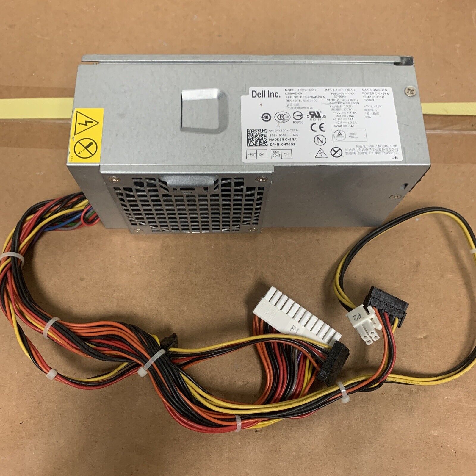 Genuine Dell DT 9010 790 7010 390 3010 Power Supply 250W 6MVJH YJ1JT HY6D2 DY72N