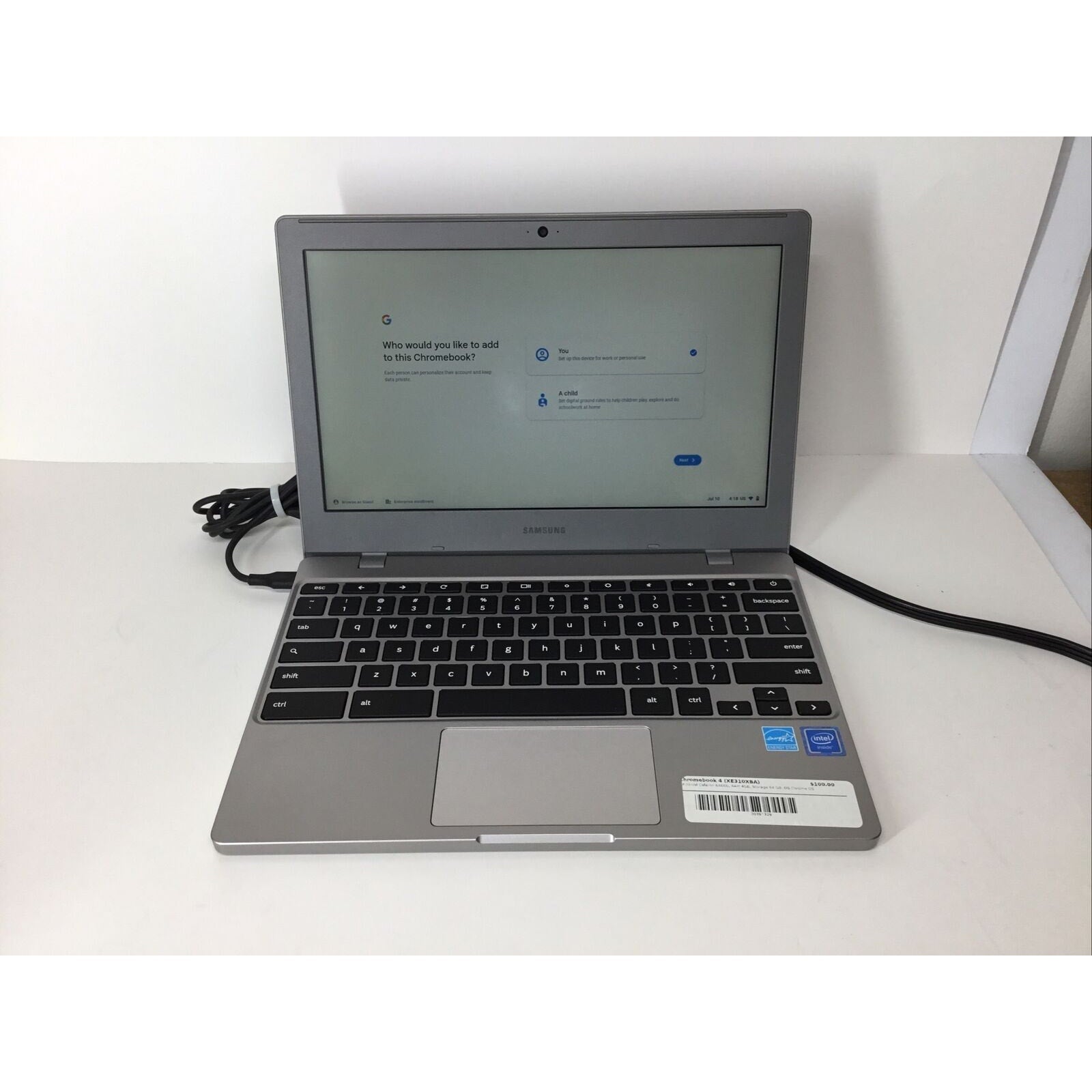 Samsung Chromebook 4 11.6" (Intel Celeron N4000, 4GB RAM, 32GB SSD)