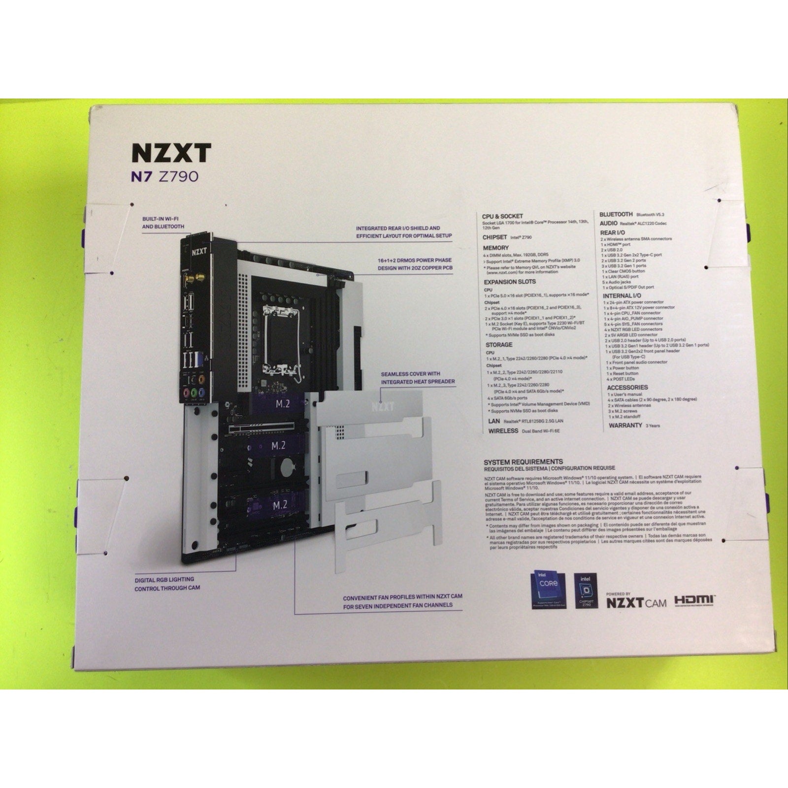 NZXT N7 Z790 ATX Motherboard BOX ONLY