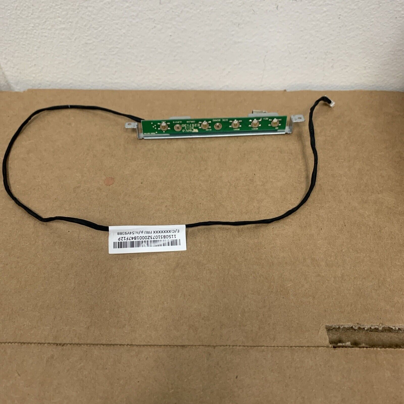 Lenovo ThinkCentre M93z All-In-One PC Button Board W/Bracket & Cable 54Y9388