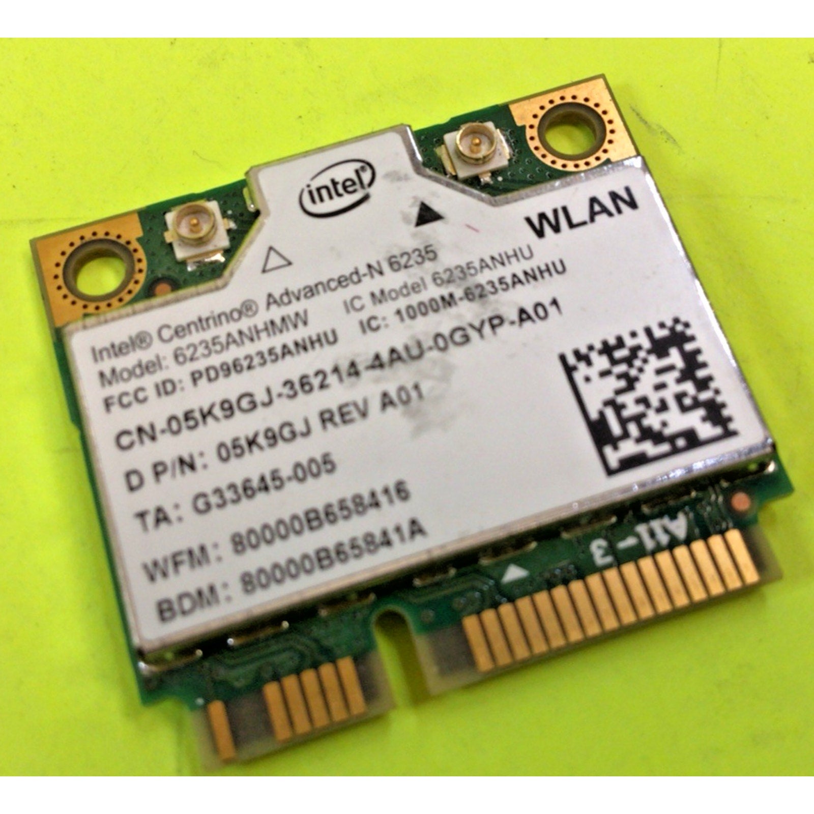 Dell Latitude E6540 Genuine Laptop Wireless Bluetooth Wi-Fi Card 5K9GJ 05K9GJ