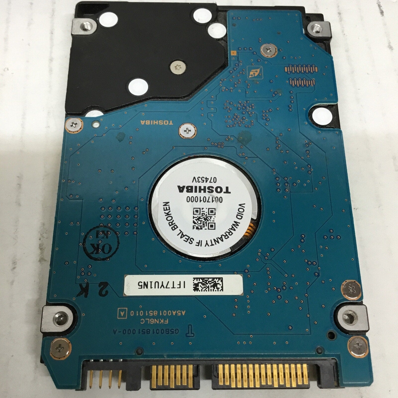 Toshiba MK1237GSX HDD2D62 2.5" 120GB Sata Hard Drive