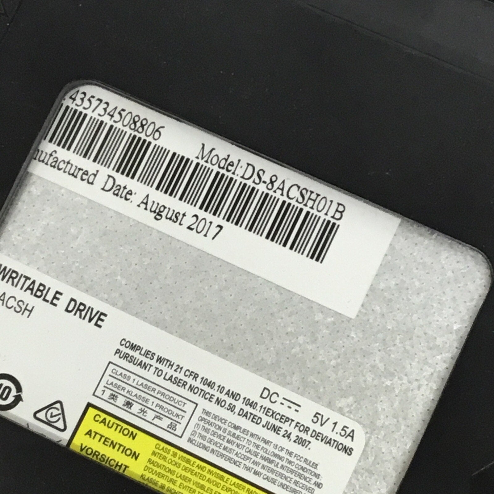 Dell Genuine DVD-CD Rewritable Optical Drive DS-8ACSH01B +CADDY