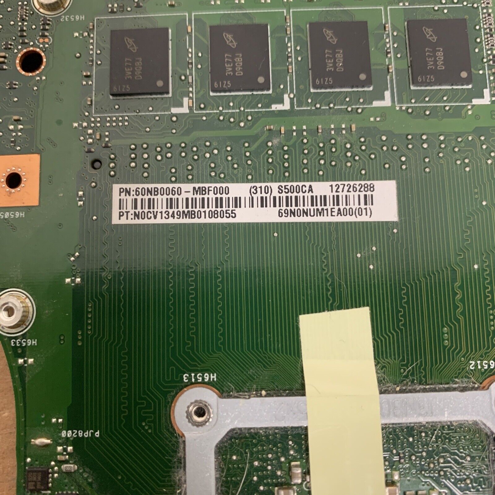 ASUS V500C Laptop Motherboard 60NB0060-MBF000 | Intel i5-3337U 1.8GHz CPU