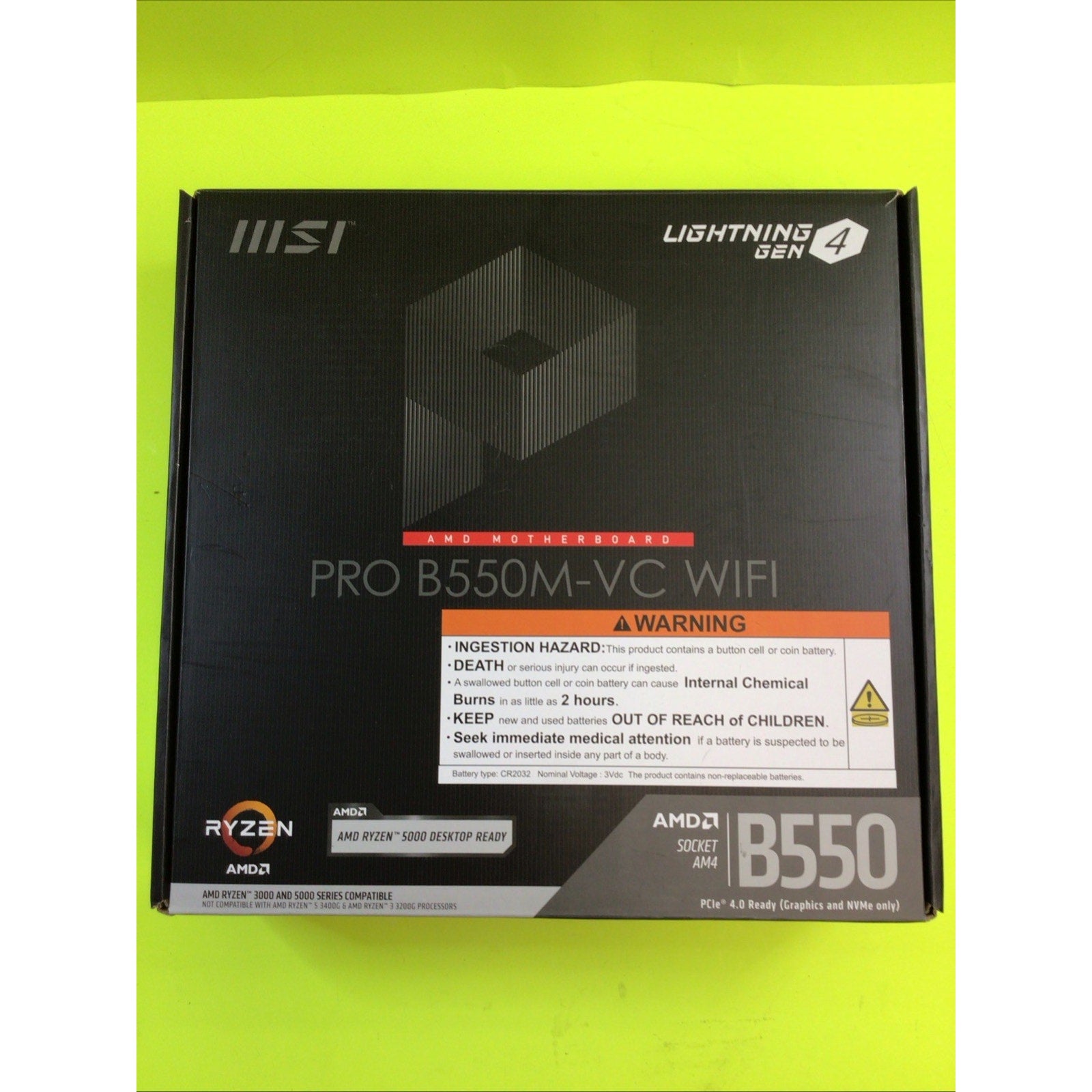 MSI Pro B550M-VC WIFI BOX ONLY