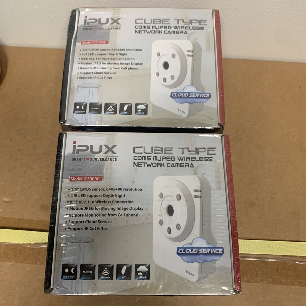 2-Pack iPUX ICS303C Cube IP Camera - NEW But Selling For Parts/As-Is - READ WHY