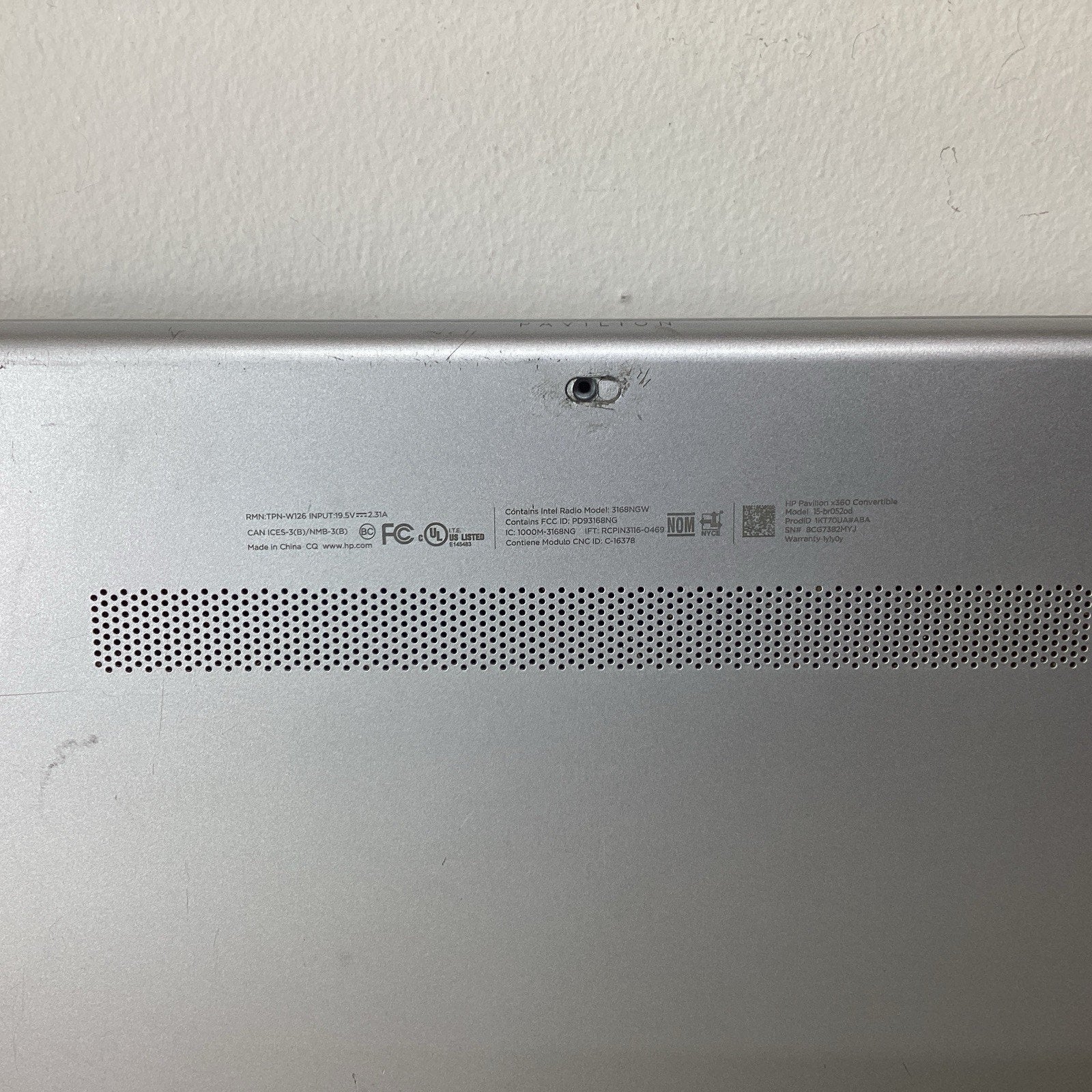 HP Pavilion 15.6" x360 Convertible 15-br052od Laptop i5 7th Gen 1TB HDD-For Part